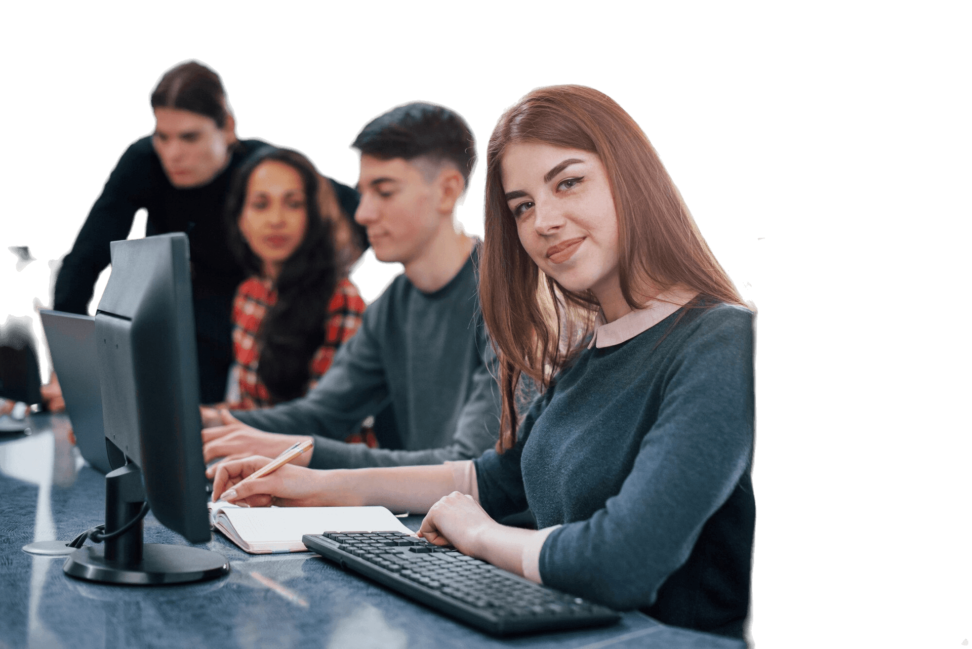 Students starting a technology career with SprintIT Technologies